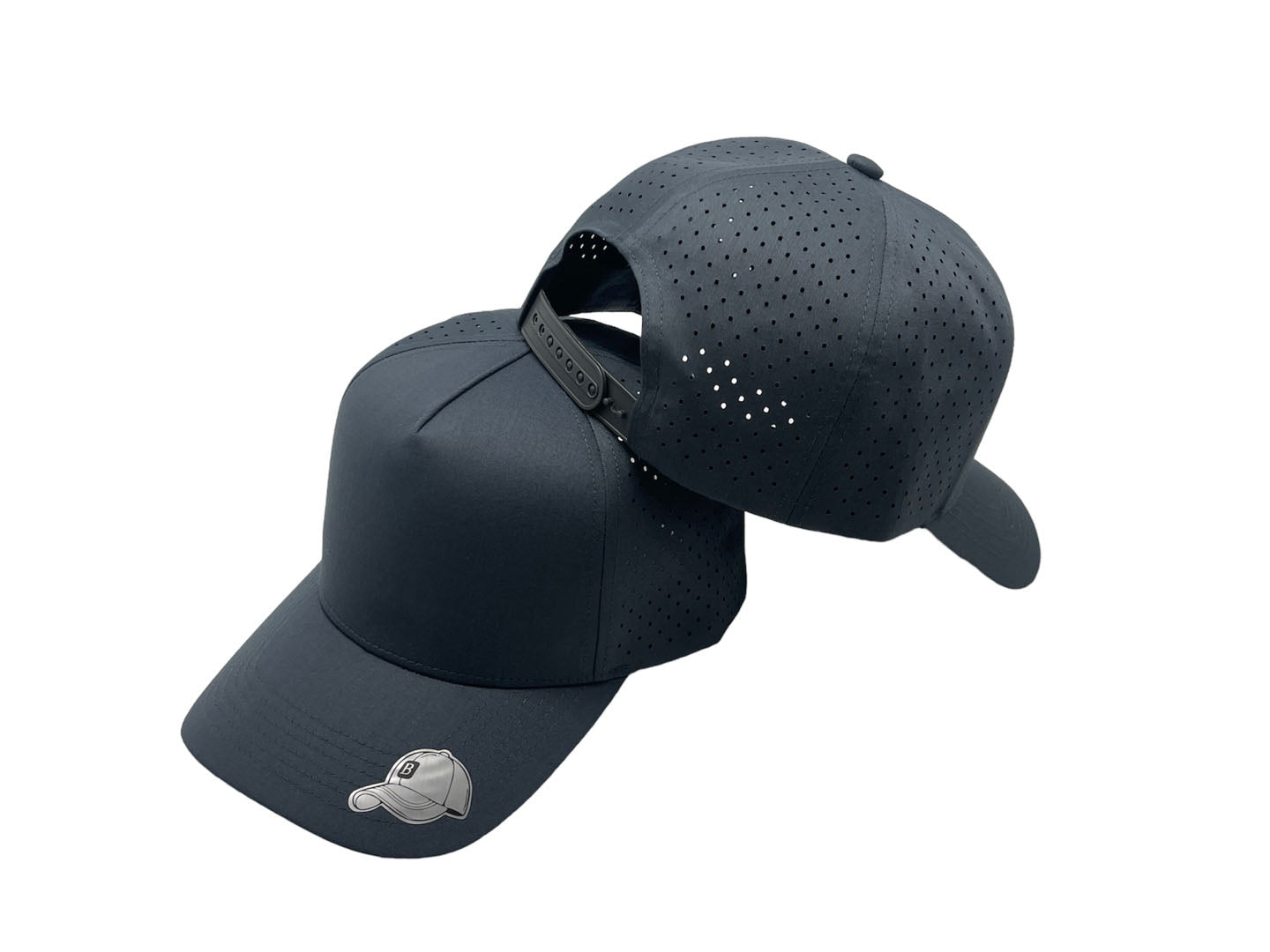 Laser Performance Perforated 5 Panel Cap - Adjustable Curved Bill