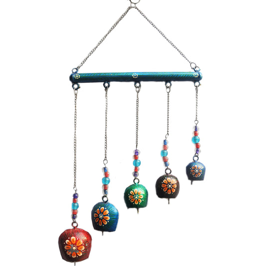 Inspired Colourful Metal Wind Chimes - 11 x 21 Inches