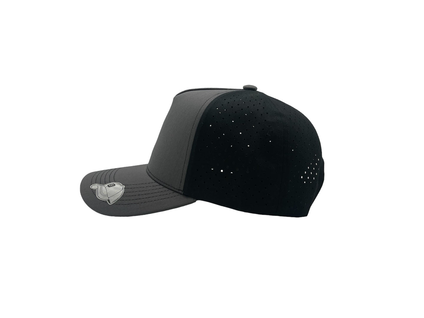 Laser Performance Perforated 5 Panel Cap - Adjustable Curved Bill