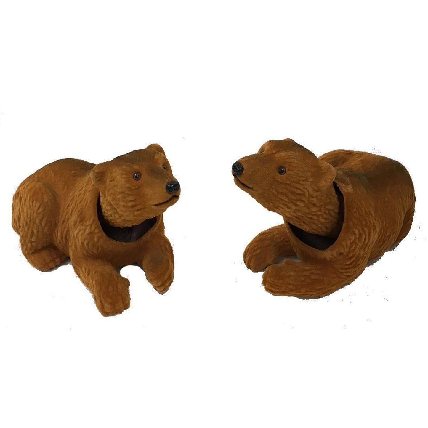 Set of 1 Black & 1 Dark Brown Bobbing Head Bears - 6 Inches Wholesale - NoveltiesMart.com Wholesale