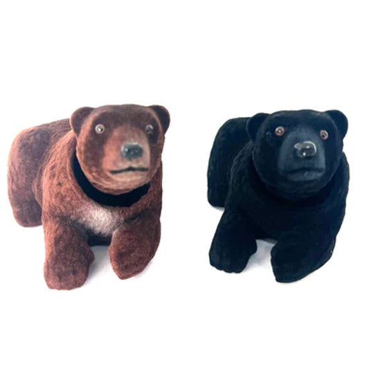 Set of 1 Black & 1 Dark Brown Bobbing Head Bears - 6 Inches Wholesale - NoveltiesMart.com Wholesale