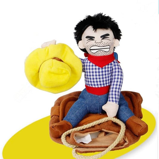 Riding Cowboy Funny Novelty Halloween Dog Costume For Small Dogs - NoveltiesMart.com Wholesale