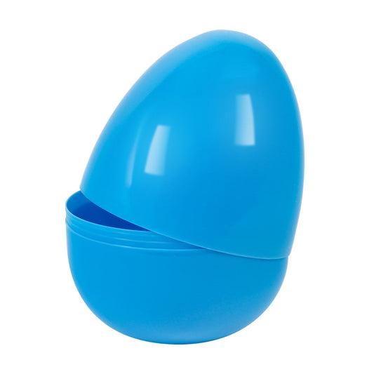 Empty X-Large Plastic Easter Eggs Blue 8"