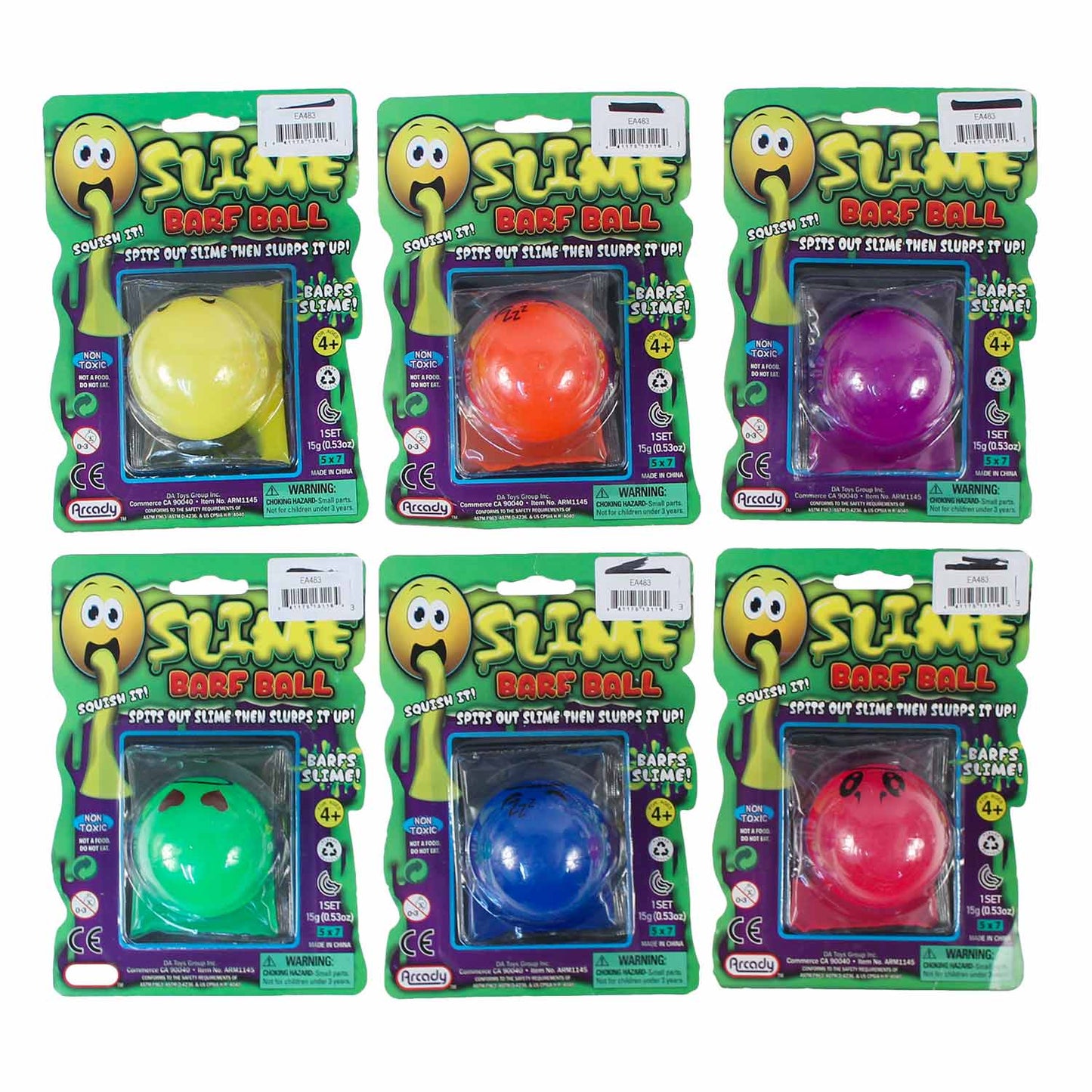 Slime Barf Ball Assorted 2"