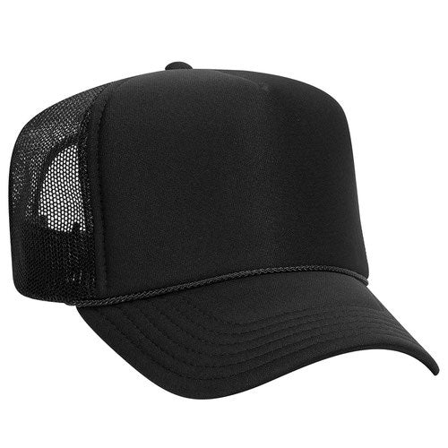 Polyester Foam Front 5-Panel Trucker Hats (Pack of 12) - Mesh Back, Adjustable Snapback