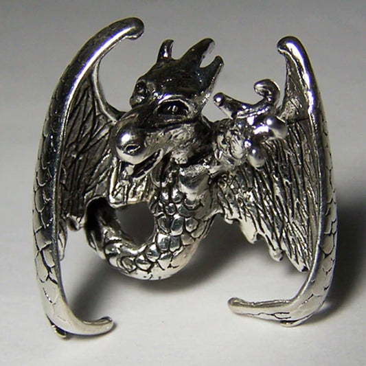 Flying Dragon W Wings Deluxe Biker Ring Wholesale