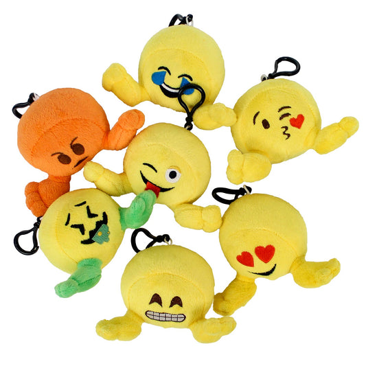 Plush Emoji Clip Assorted 3.5"