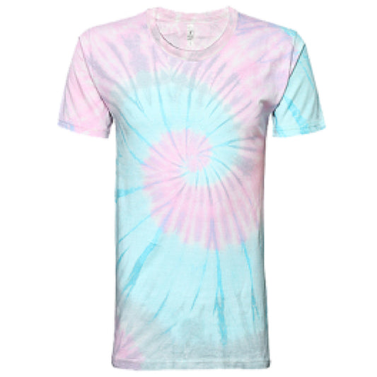 Tie-Dye Grey Spiral Short Sleeve T-Shirt - Stylish & Comfortable.