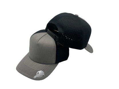 Laser Performance Perforated 5 Panel Cap - Adjustable Curved Bill