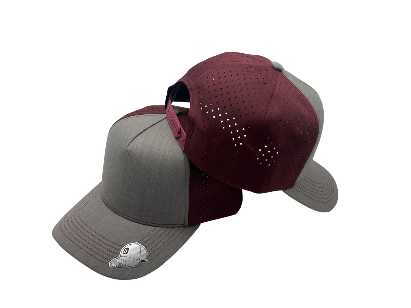 Laser Performance Perforated 5 Panel Cap - Adjustable Curved Bill