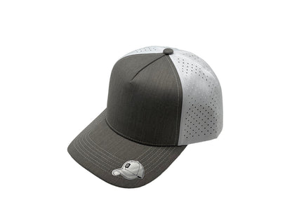 Laser Performance Perforated 5 Panel Cap - Adjustable Curved Bill