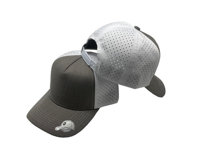 Laser Performance Perforated 5 Panel Cap - Adjustable Curved Bill