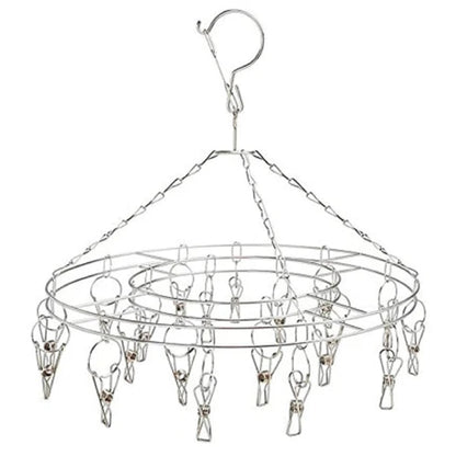 Round Flag / Hat Display Hanging 16 PC Clip Rack