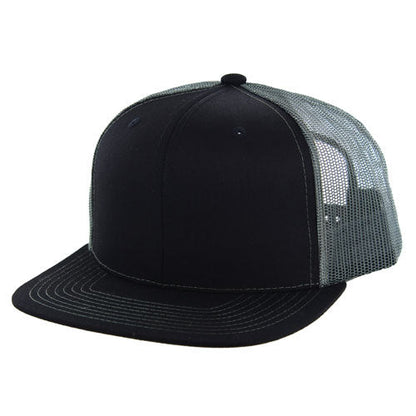 Kamel 301 – 6 Panel Trucker Snapback Cap with Seamless Front Panel