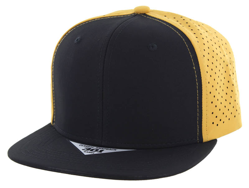 K301DP Kamel 6-Panel Flat Bill Hydro Snapback Cap-Noveltiesmart.com