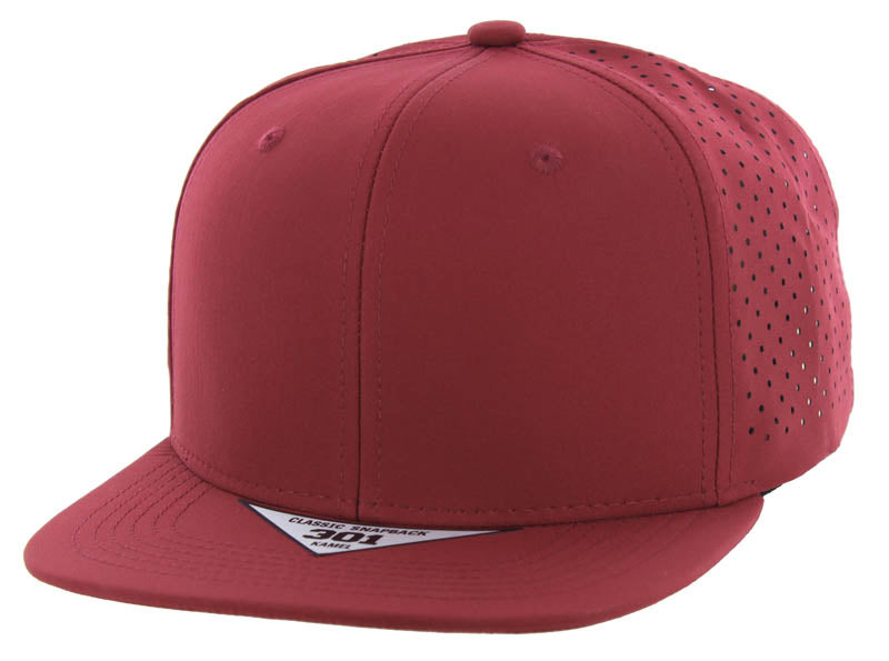 K301DP Kamel 6-Panel Flat Bill Hydro Snapback Cap-Noveltiesmart.com