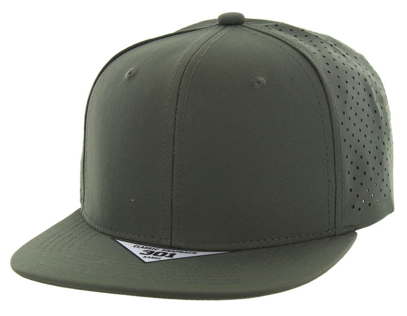 K301DP Kamel 6-Panel Flat Bill Hydro Snapback Cap-Noveltiesmart.com