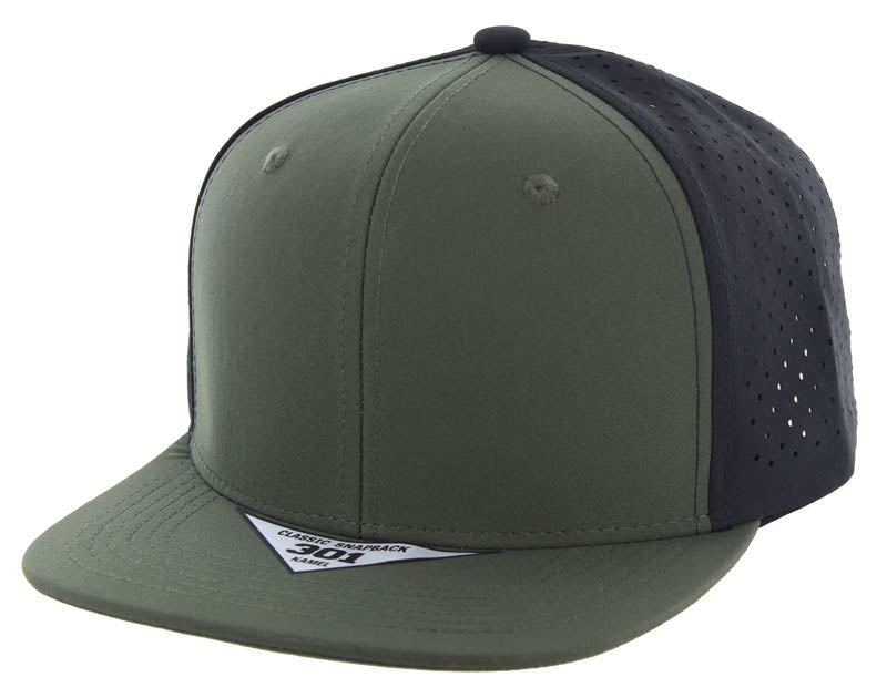 K301DP Kamel 6-Panel Flat Bill Hydro Snapback Cap-Noveltiesmart.com