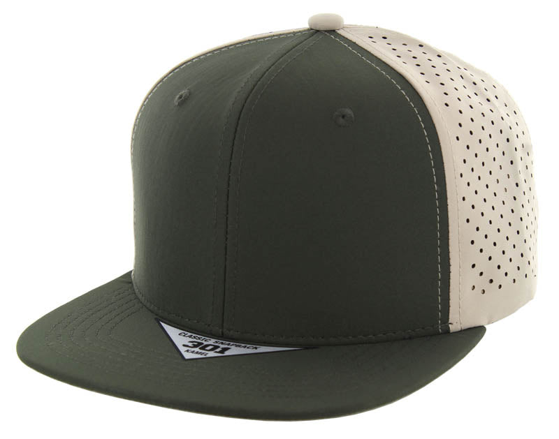 K301DP Kamel 6-Panel Flat Bill Hydro Snapback Cap-Noveltiesmart.com