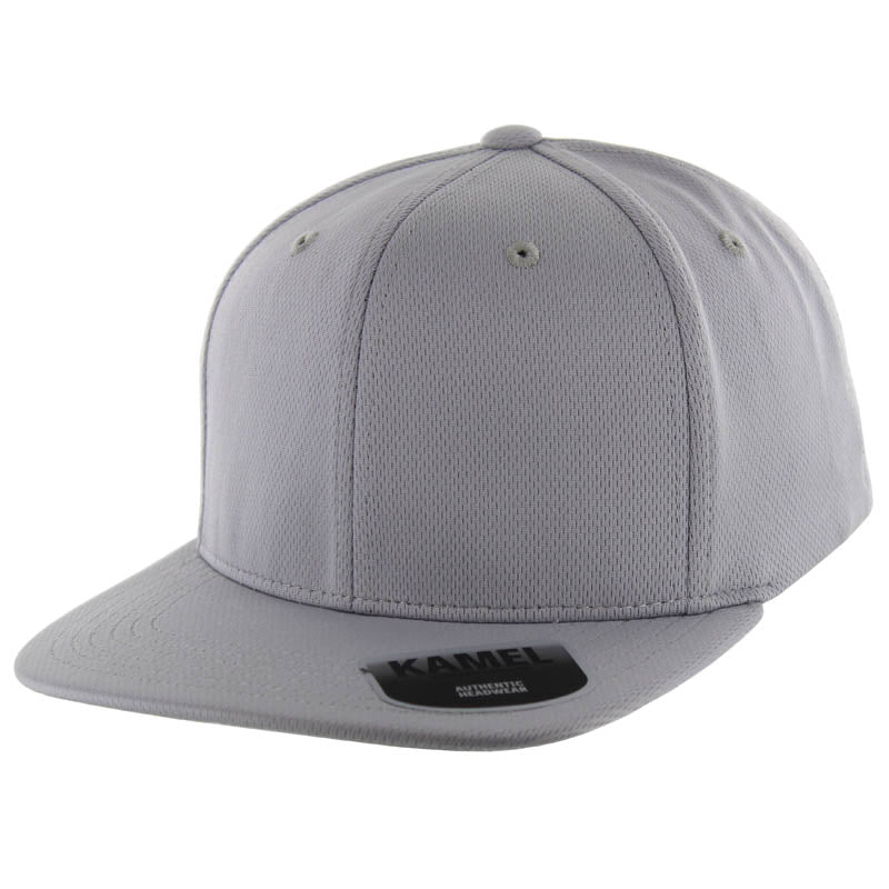 Kamel Premium Flex Poly Knit Stretch Cap – High Profile, Flat Visor.