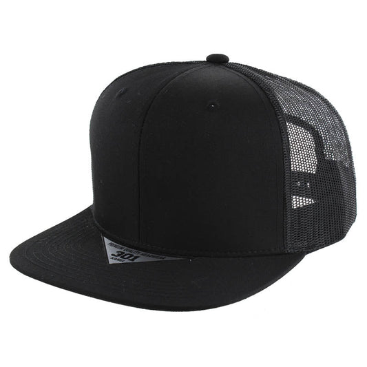 Kamel 301 – 6 Panel Trucker Snapback Cap with Seamless Front Panel