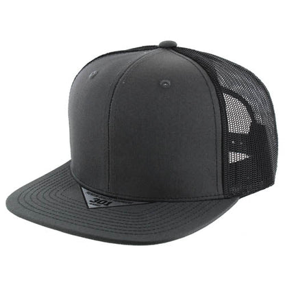 Kamel 301 – 6 Panel Trucker Snapback Cap with Seamless Front Panel