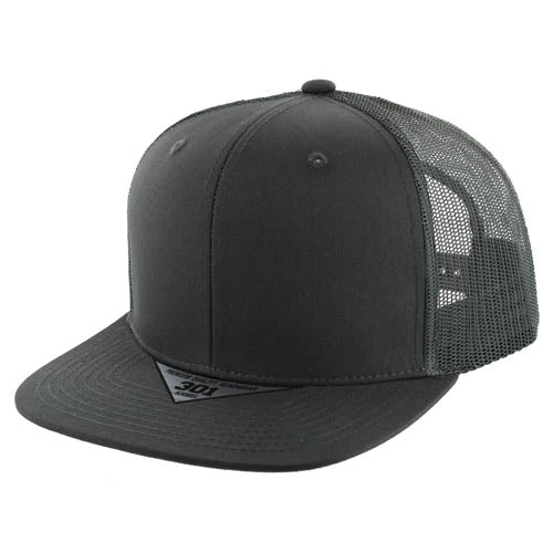 Kamel 301 – 6 Panel Trucker Snapback Cap with Seamless Front Panel