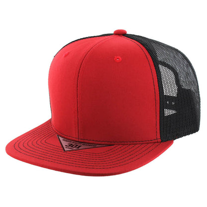 Kamel 301 – 6 Panel Trucker Snapback Cap with Seamless Front Panel