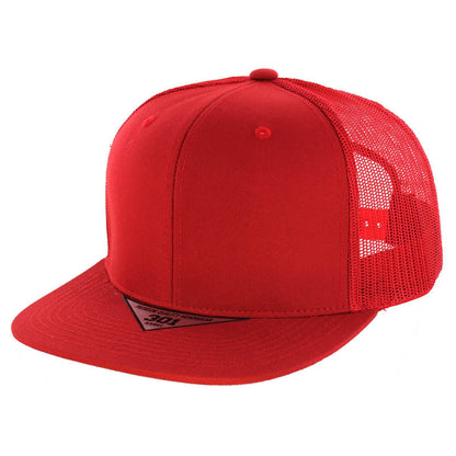 Kamel 301 – 6 Panel Trucker Snapback Cap with Seamless Front Panel