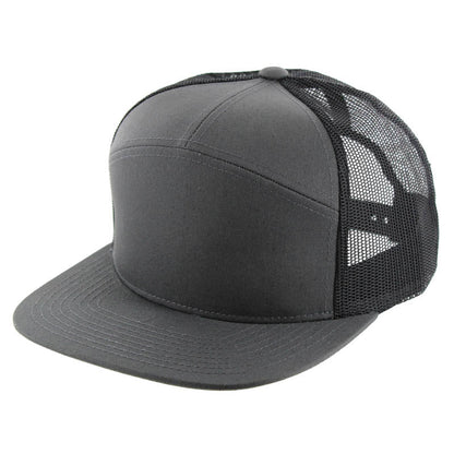 Kamel 707 7-Panel Flat Adjustable Snapback Mesh Trucker Cap-Noveltiesmart.com