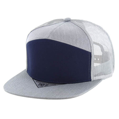 Kamel 707 7-Panel Flat Adjustable Snapback Mesh Trucker Cap-Noveltiesmart.com