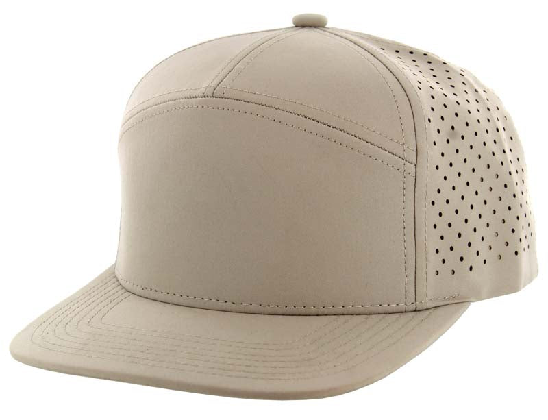 KAMEL 7-Panel Hydro Performance Flat Adjustable Snapback Mesh Trucker Cap