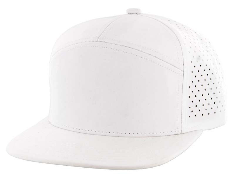 KAMEL 7-Panel Hydro Performance Flat Adjustable Snapback Mesh Trucker Cap