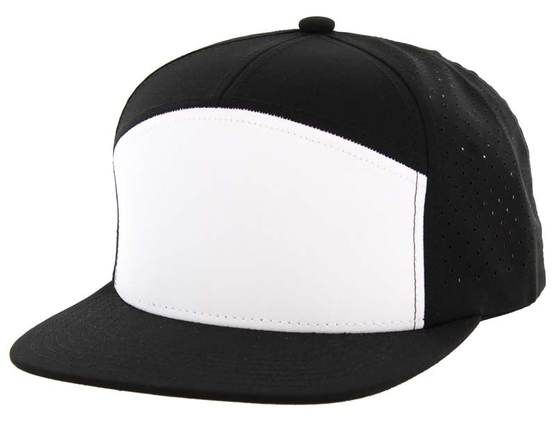 KAMEL 7-Panel Hydro Performance Flat Adjustable Snapback Mesh Trucker Cap