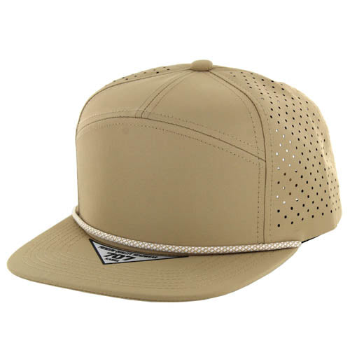 Kamel 7 Panel Mid-Structured Rope Water Resistant 707 Snapback Trucker Cap