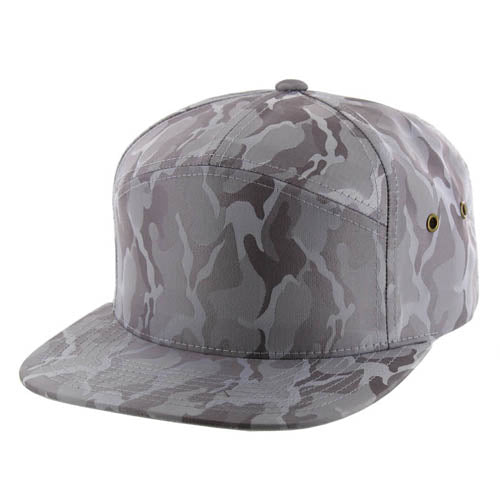 Kamel K707 Nylon Camo Trucker 7 Panel Flat Snapback Mesh Trucker Cap