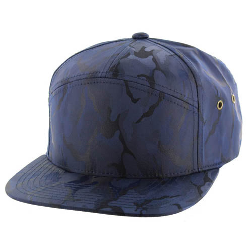 Kamel K707 Nylon Camo Trucker 7 Panel Flat Snapback Mesh Trucker Cap