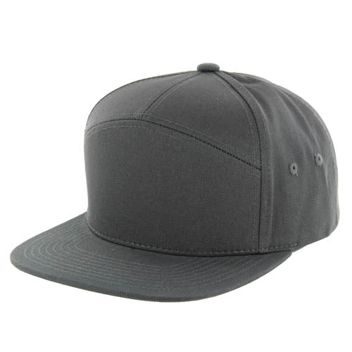 Kamel 707 7-Panel Flat Adjustable Snapback Solid Trucker Cap-Noveltiesmart.com