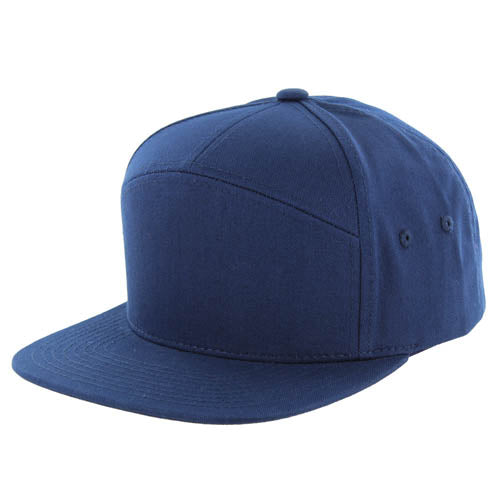 Kamel 707 7-Panel Flat Adjustable Snapback Solid Trucker Cap-Noveltiesmart.com