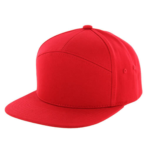 Kamel 707 7-Panel Flat Adjustable Snapback Solid Trucker Cap-Noveltiesmart.com