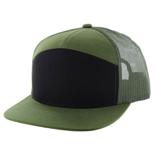 Kamel 707 7-Panel Flat Adjustable Snapback Mesh Trucker Cap-Noveltiesmart.com