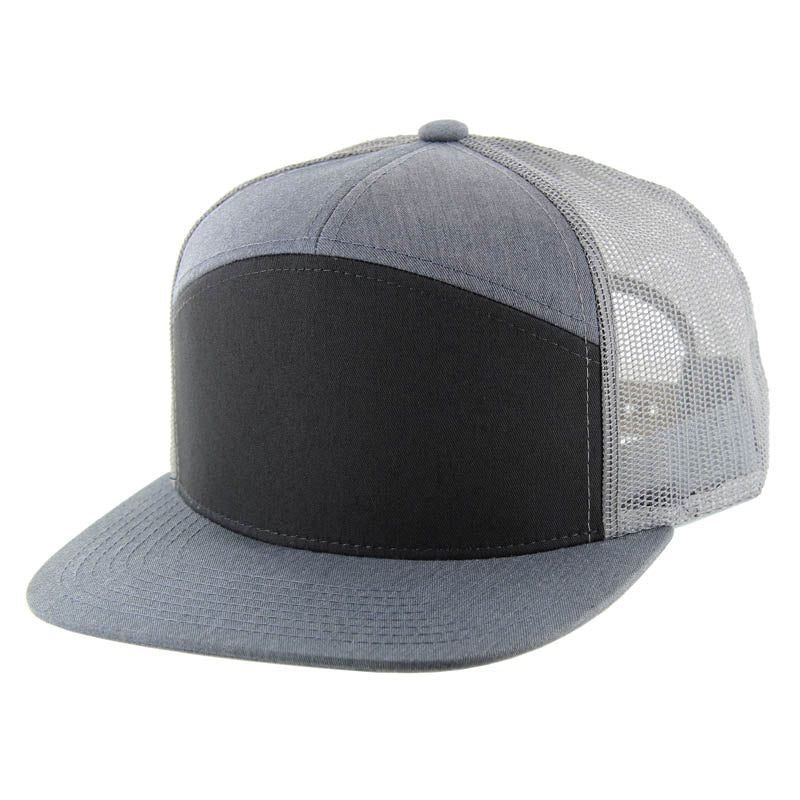 Kamel 707 7-Panel Flat Adjustable Snapback Mesh Trucker Cap-Noveltiesmart.com