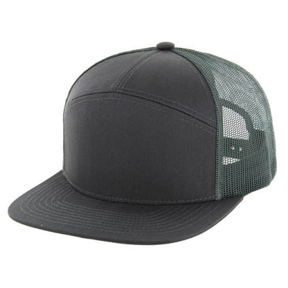 Kamel 707 7-Panel Flat Adjustable Snapback Mesh Trucker Cap-Noveltiesmart.com