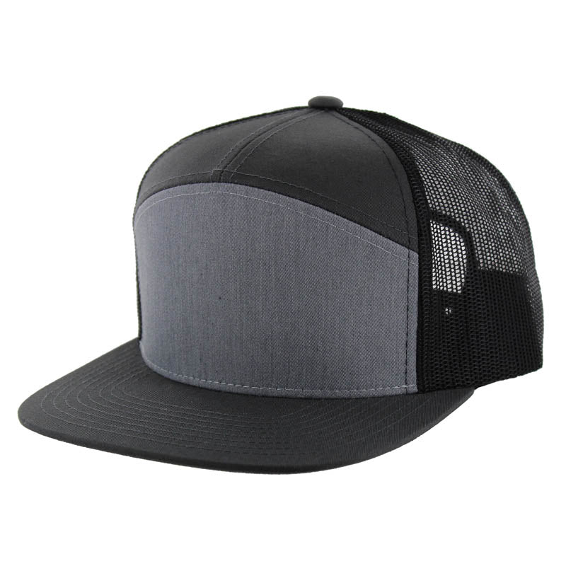 Kamel 707 7-Panel Flat Adjustable Snapback Mesh Trucker Cap-Noveltiesmart.com