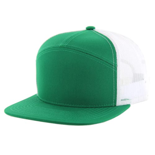 Kamel 707 7-Panel Flat Adjustable Snapback Mesh Trucker Cap-Noveltiesmart.com