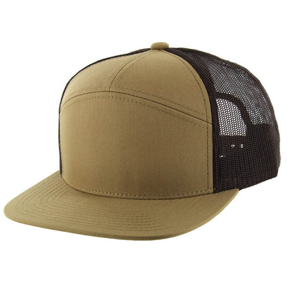 Kamel 707 7-Panel Flat Adjustable Snapback Mesh Trucker Cap-Noveltiesmart.com