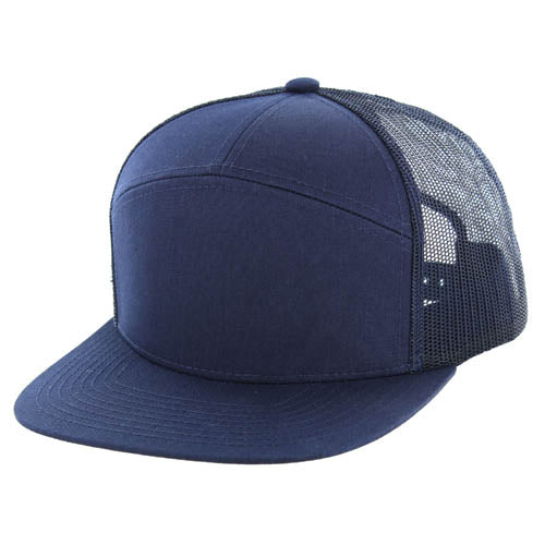 Kamel 707 7-Panel Flat Adjustable Snapback Mesh Trucker Cap-Noveltiesmart.com