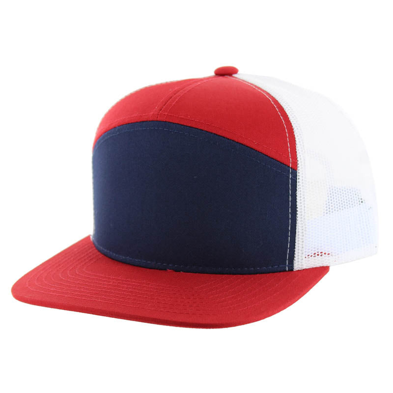 Kamel 707 7-Panel Flat Adjustable Snapback Mesh Trucker Cap-Noveltiesmart.com