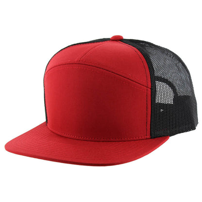 Kamel 707 7-Panel Flat Adjustable Snapback Mesh Trucker Cap-Noveltiesmart.com