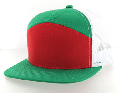 Kamel 707 7-Panel Flat Adjustable Snapback Mesh Trucker Cap-Noveltiesmart.com